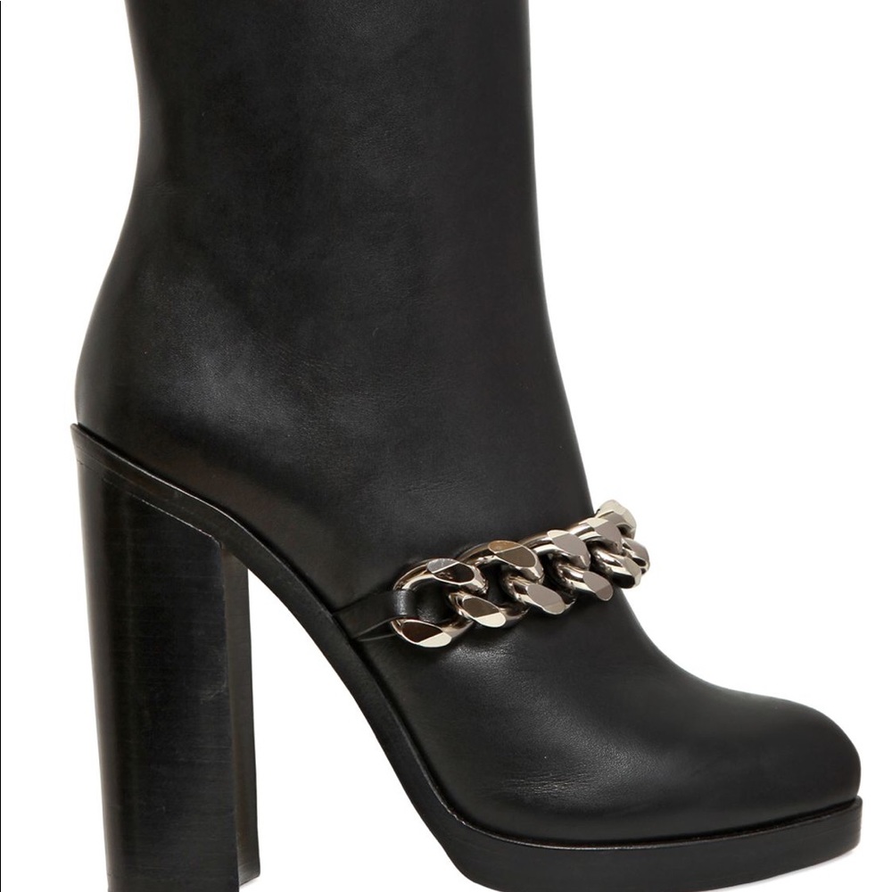 GIVENCHY Calfskin Leather Chain Mirta boots